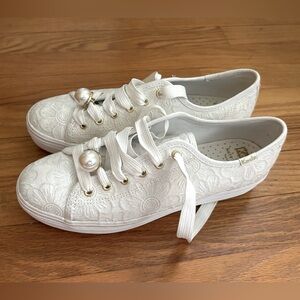 Keds x Kate Spade New York Triple Kick Floral Eyelet & Pearl Sneakers